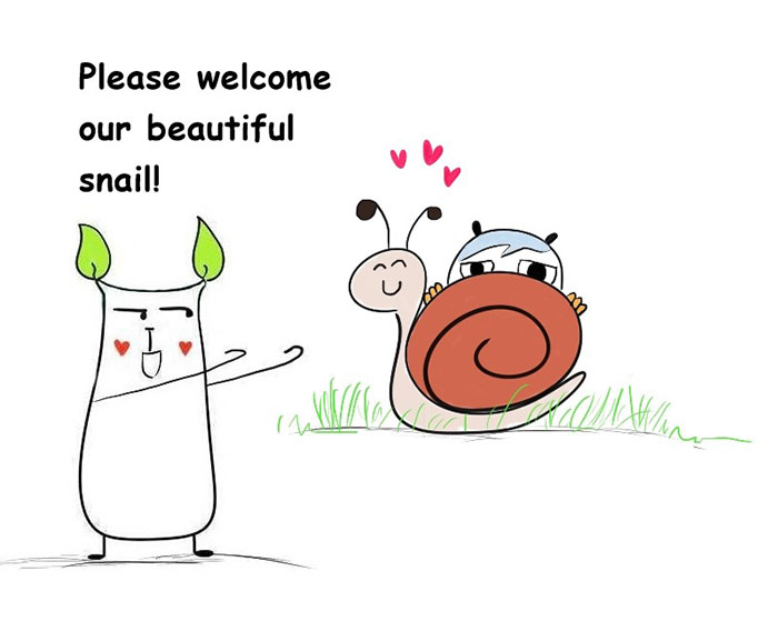 Roadiat (left) and Barodiso with their best friend Snail 1